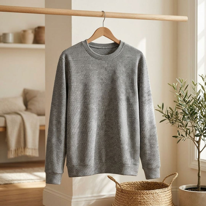 Swetrówka Ciemny Szary – bluza dresowa z tej tkaniny
