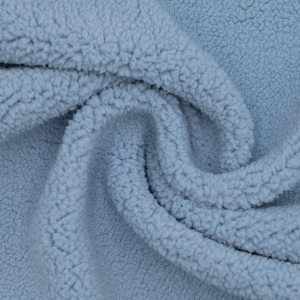 Sztuczne Futerko Miś Teddy Jasny Niebieski - Textil World