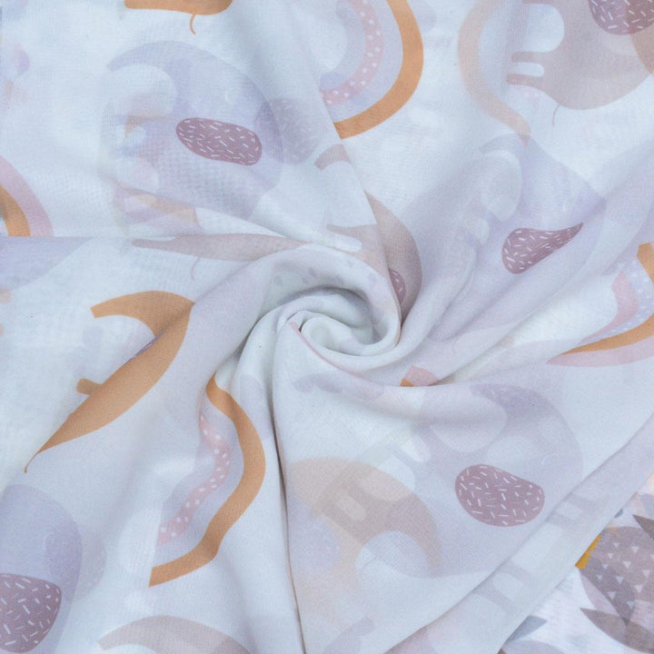 Szyfon Drukowany Artystyczne Słonie - Textil World