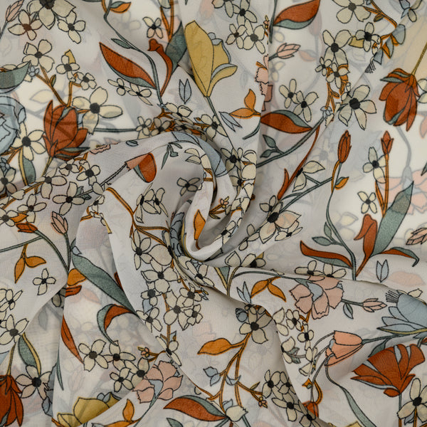 Szyfon Drukowany Botaniczny Sen - Textil World