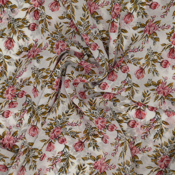 Szyfon Drukowany Vintage Róże - Textil World
