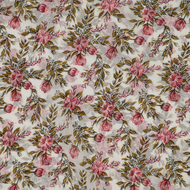 Szyfon Drukowany Vintage Róże - Textil World