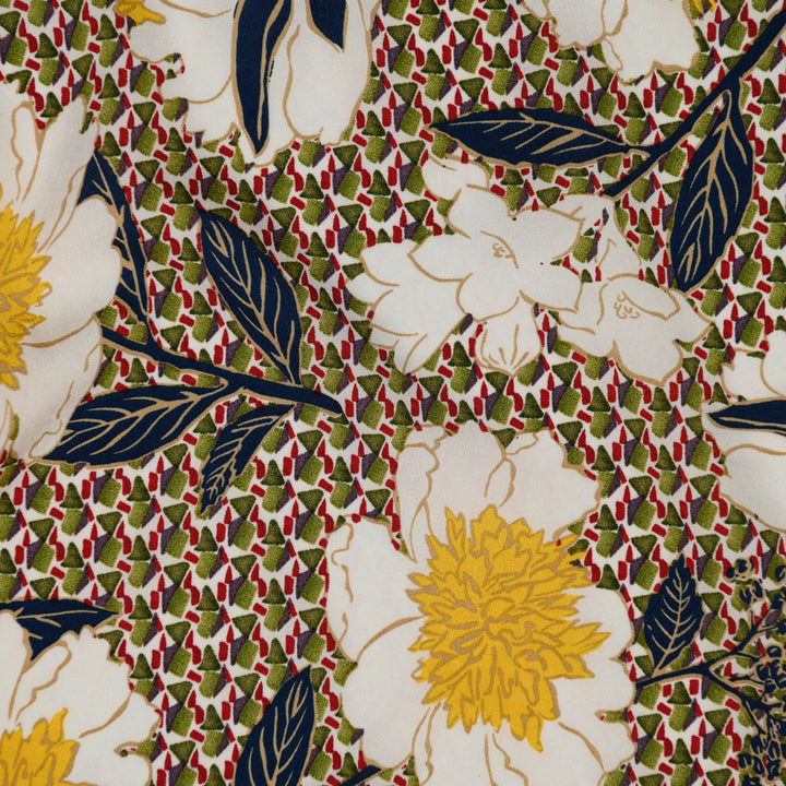 Szyfon Drukowany Złote Płatki - Textil World