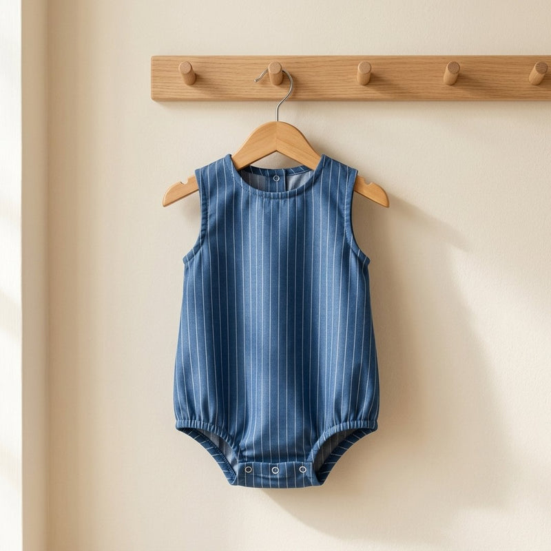 Tencel Paski Kobalt – ubranko dziecięce z tej tkaniny