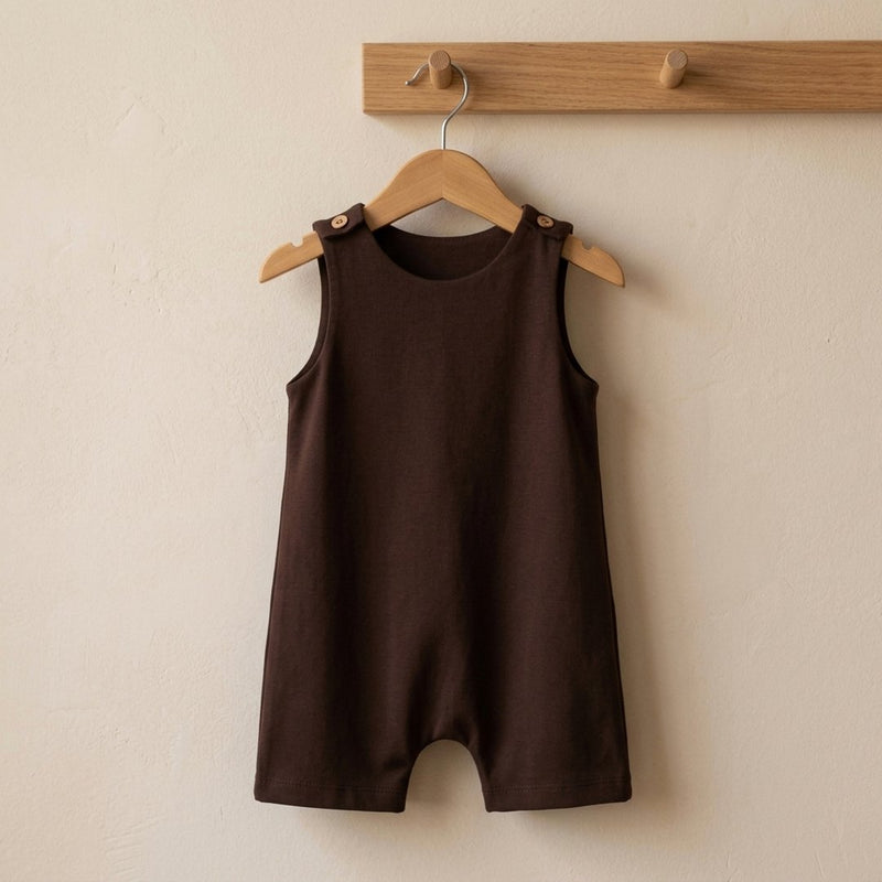 Tencel Pianka Ciemny Brąz – ubranko dziecięce z tej tkaniny