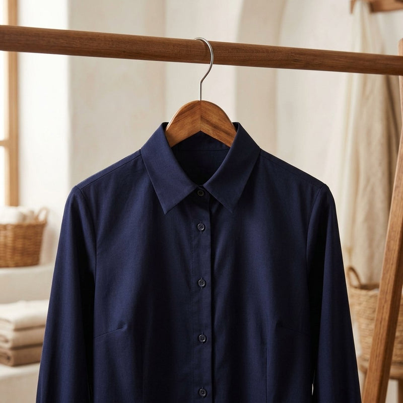 Tencel Pianka Granatowa – koszula damska z tej tkaniny