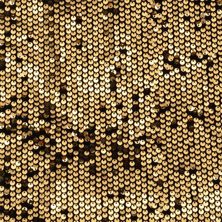 Welur Cekina czarny ze złotem - Textil World
