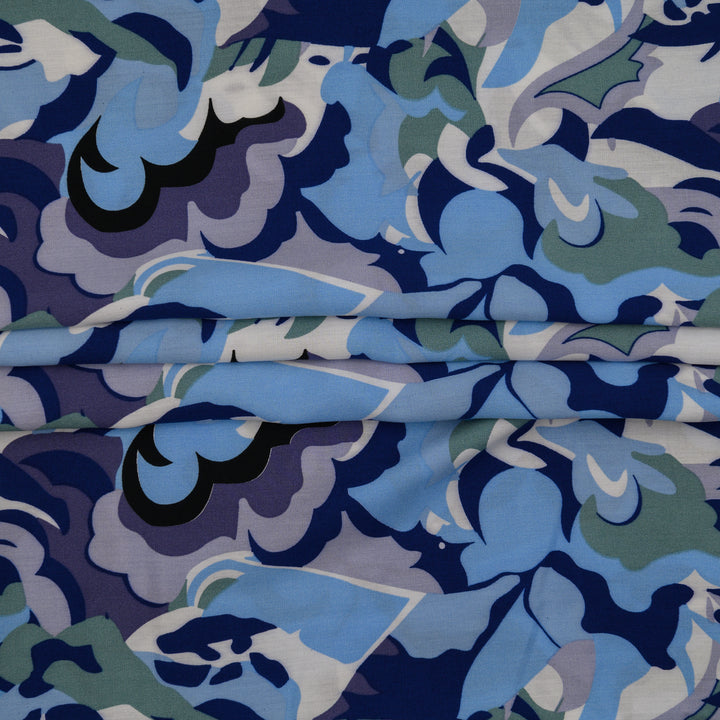 Wiskoza Drukowana Blue Mirage - Textil World