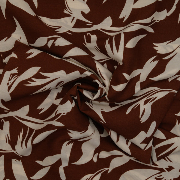 Wiskoza Drukowana Cacao Silhouette - Textil World