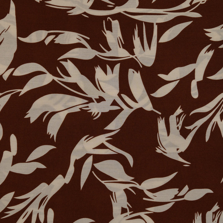 Wiskoza Drukowana Cacao Silhouette - Textil World