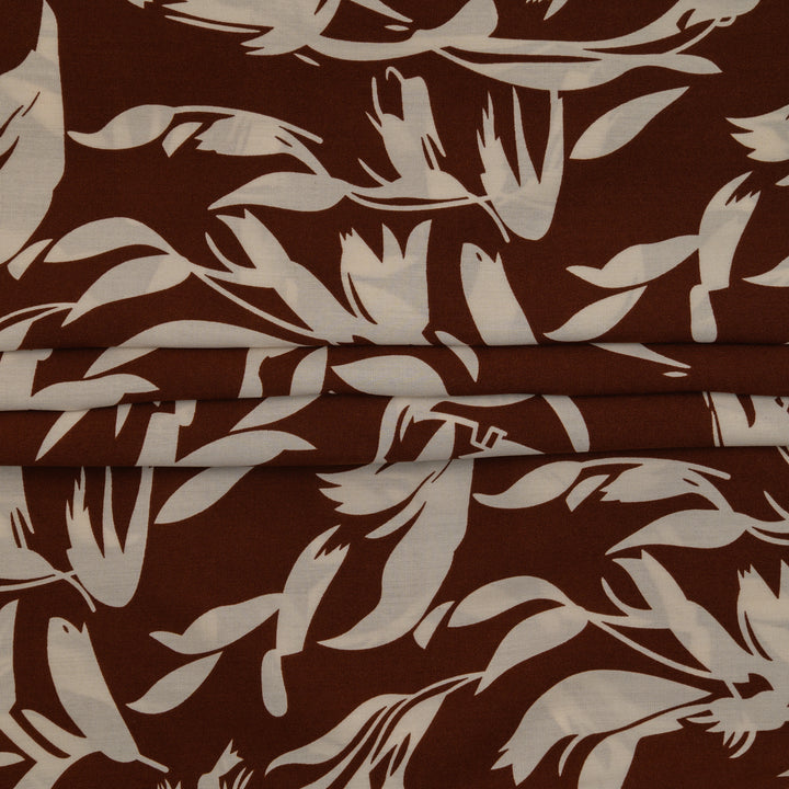 Wiskoza Drukowana Cacao Silhouette - Textil World