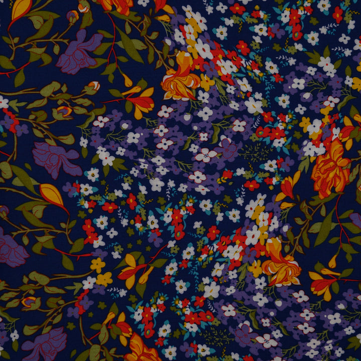 Wiskoza Drukowana Floral Symphony - Textil World