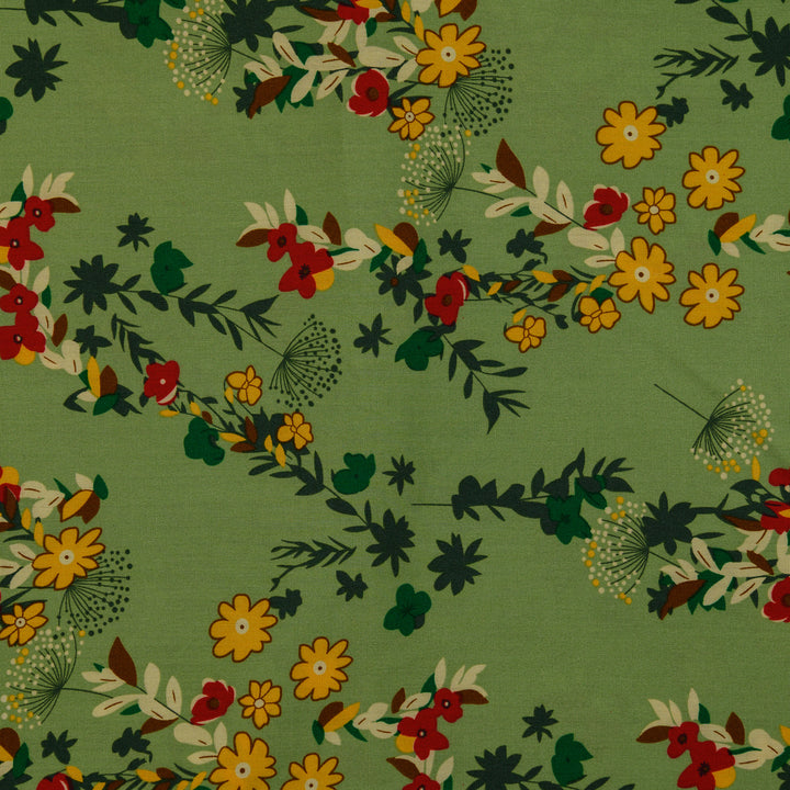 Wiskoza Drukowana Green Meadow - Textil World