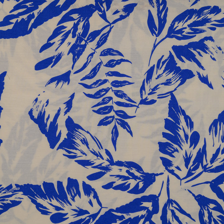 Wiskoza Drukowana Kobaltowa Dżungla Elegancji - Textil World