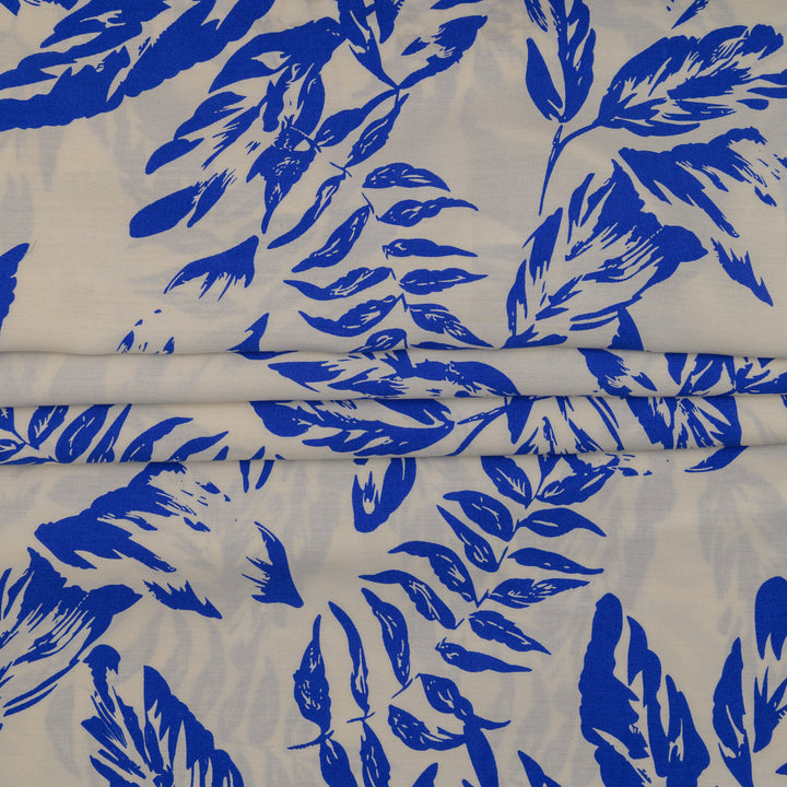 Wiskoza Drukowana Kobaltowa Dżungla Elegancji - Textil World
