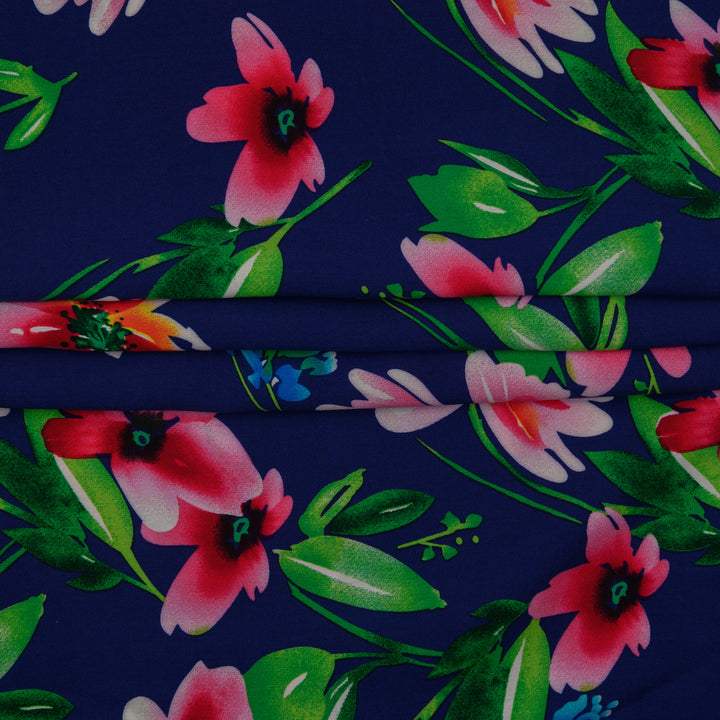 Wiskoza Drukowana Kwiatowa Noc - Textil World