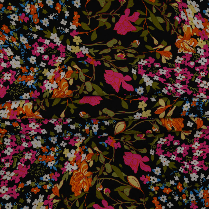 Wiskoza Drukowana Midnight Blossom - Textil World