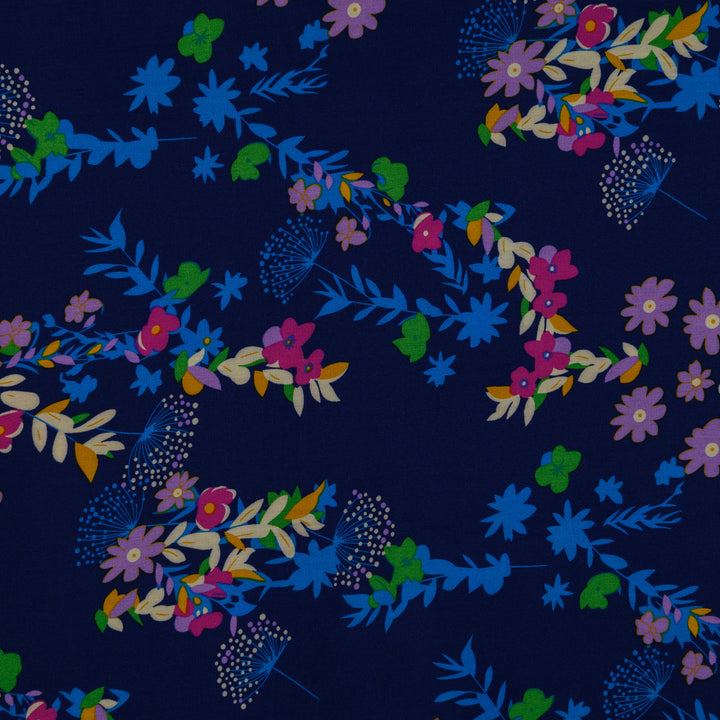 Wiskoza Drukowana Midnight Blossom - Textil World