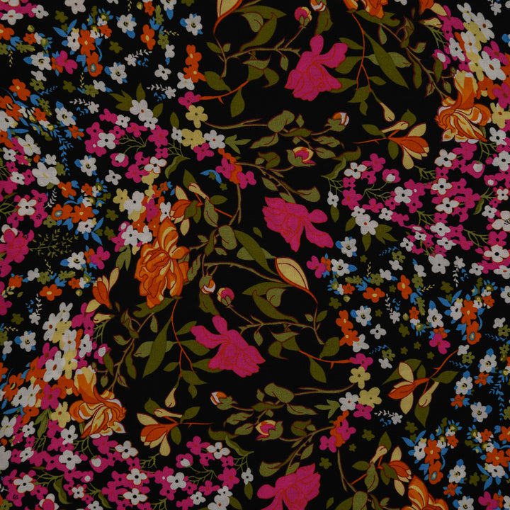 Wiskoza Drukowana Midnight Blossom - Textil World
