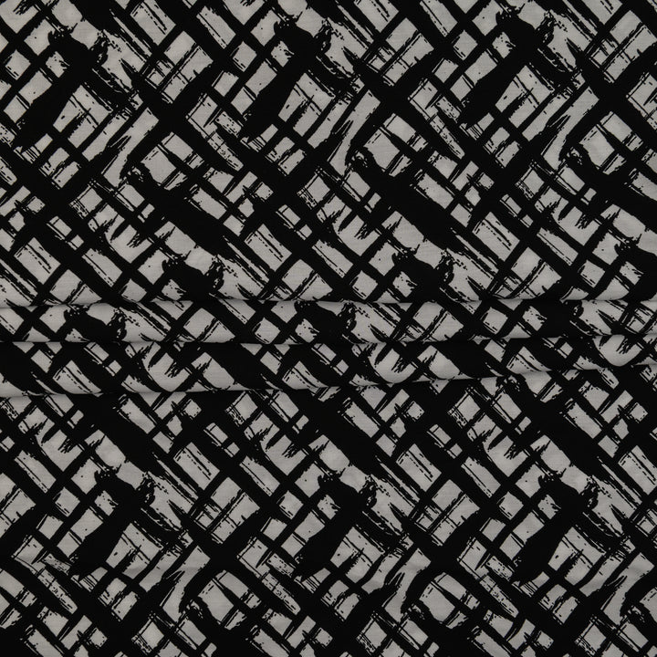 Wiskoza Drukowana Miejska Geometria - Textil World
