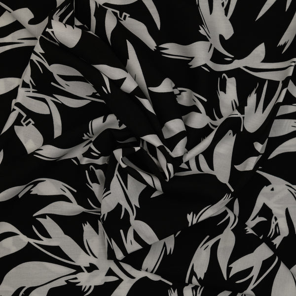 Wiskoza Drukowana Noir Silhouette - Textil World