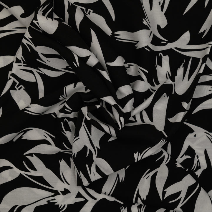 Wiskoza Drukowana Noir Silhouette - Textil World