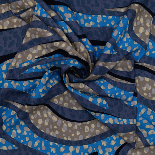 Wiskoza Drukowana Ocean Waves - Textil World