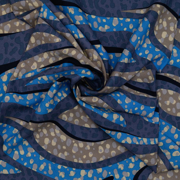 Wiskoza Drukowana Ocean Waves - Textil World