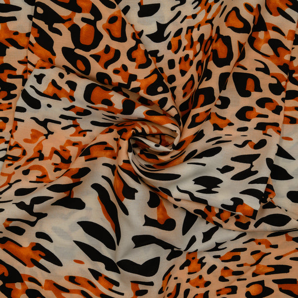 Wiskoza Drukowana Pantera Ciepła - Textil World
