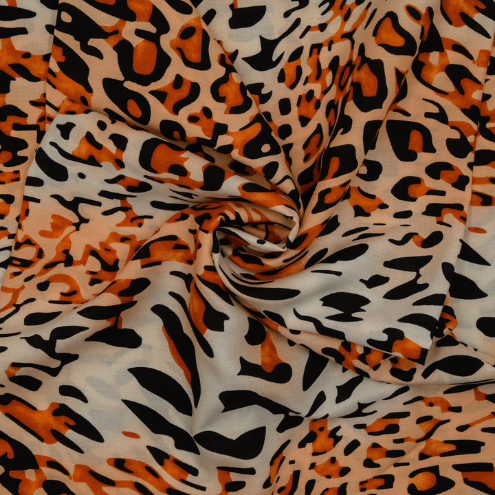 Wiskoza Drukowana Pantera Ciepła - Textil World