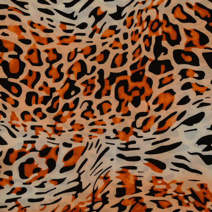 Wiskoza Drukowana Pantera Ciepła - Textil World