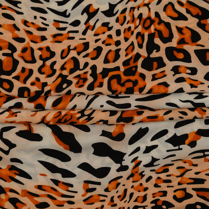 Wiskoza Drukowana Pantera Ciepła - Textil World