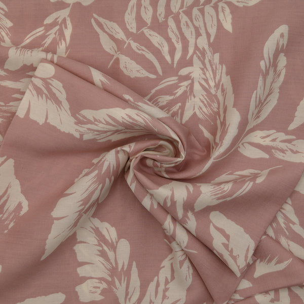 Wiskoza Drukowana Pudrowa Dżungla Retro - Textil World