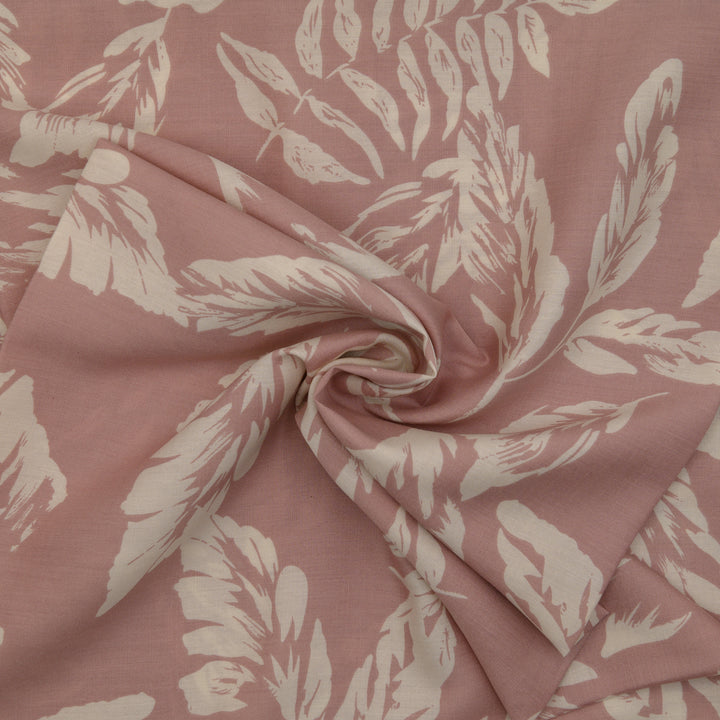 Wiskoza Drukowana Pudrowa Dżungla Retro - Textil World