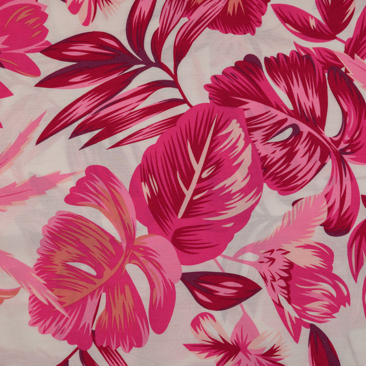 Wiskoza Drukowana Tropical Flamingo - Textil World