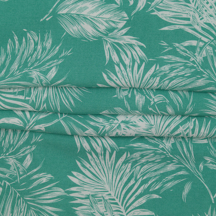 Wiskoza Drukowana Turkusowe Tropiki - Textil World