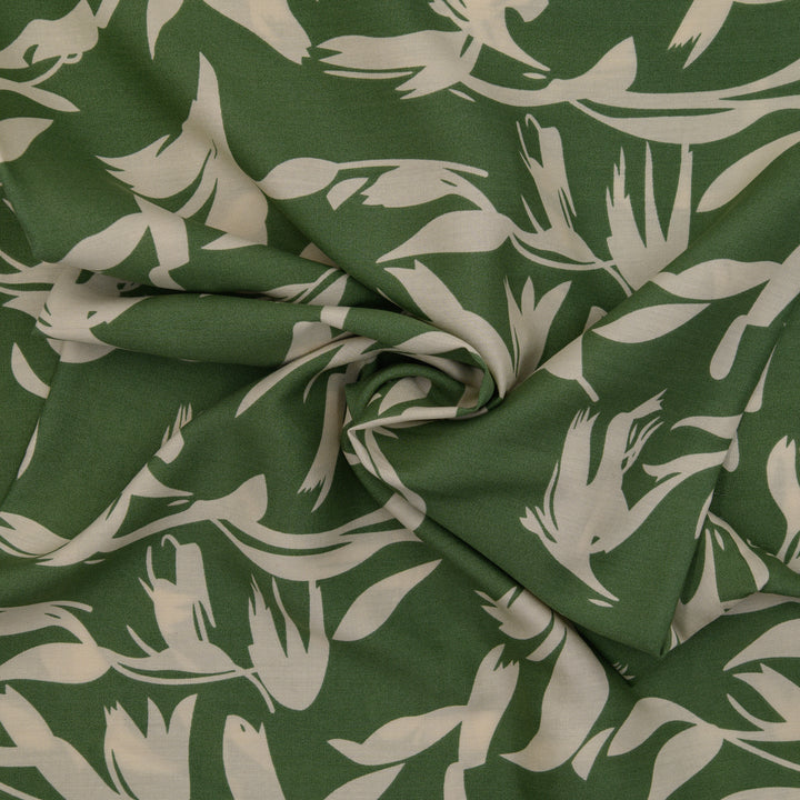 Wiskoza Drukowana Verde Silhouette - Textil World