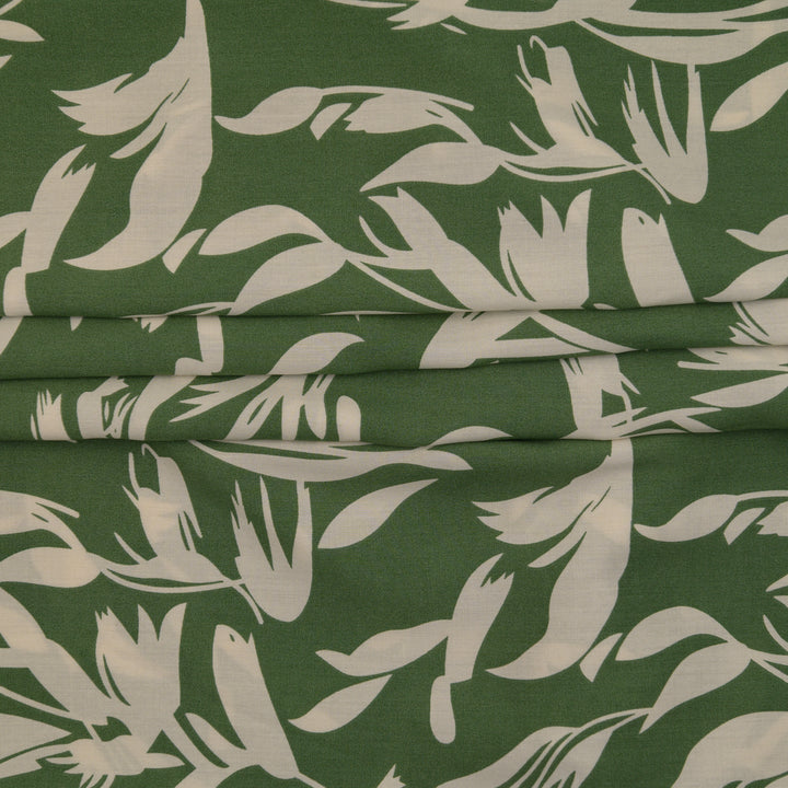Wiskoza Drukowana Verde Silhouette - Textil World