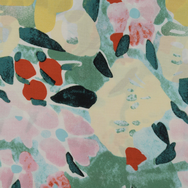 Wiskoza Drukowana Vintage Zielone Kwiaty - Textil World