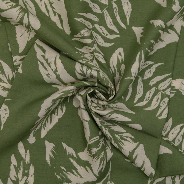 Wiskoza Drukowana Zielona Dżungla Retro - Textil World