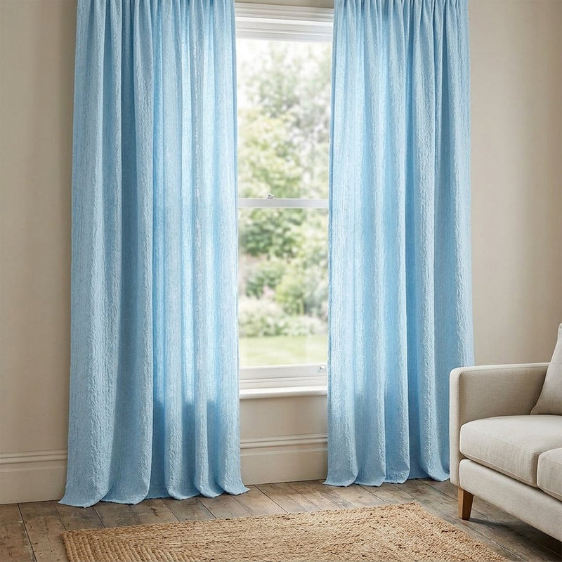 Żakard Baby Blue – zasłony z tej tkaniny
