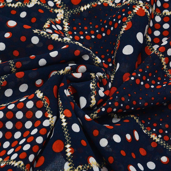 Szyfon Drukowany Kolorowe Kropki Groszki - Textil World