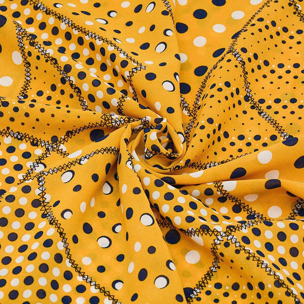 Szyfon Drukowany Kolorowe Kropki Groszki - Textil World