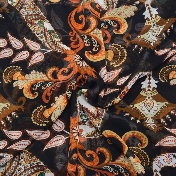 Szyfon Drukowany Wzory Orientalne - Textil World