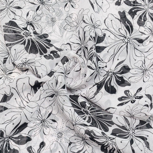 Szyfon Drukowany Kwiaty - Textil World