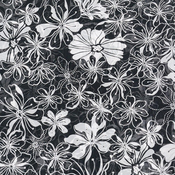 Szyfon Drukowany Kwiaty - Textil World