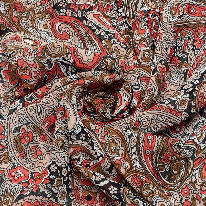Szyfon Drukowany Wzory Orientalne - Textil World