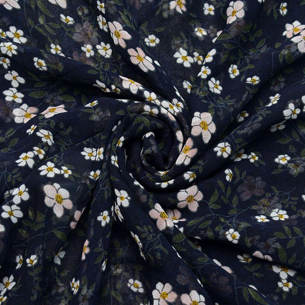 Szyfon Drukowany Drobne Kwiatki - Textil World