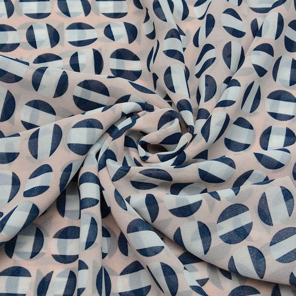 Szyfon Drukowany Kropki Groszki - Textil World
