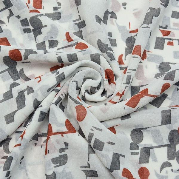 Szyfon Drukowany Kolorowe Wzory - Textil World